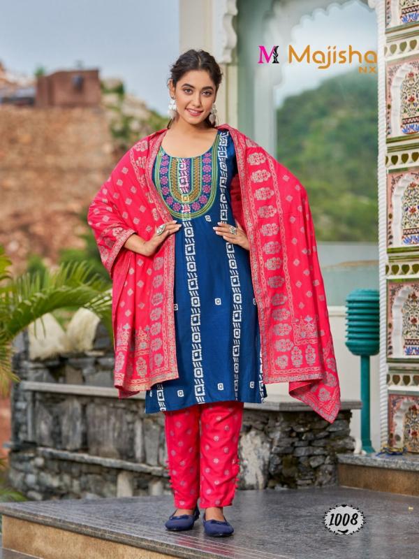 Majisha Nx Koodee 1 Festive Wear Rayon Designer Readymade Suit